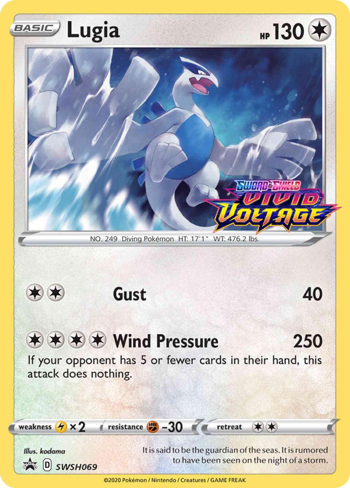 Promo Lugia Pokémon card