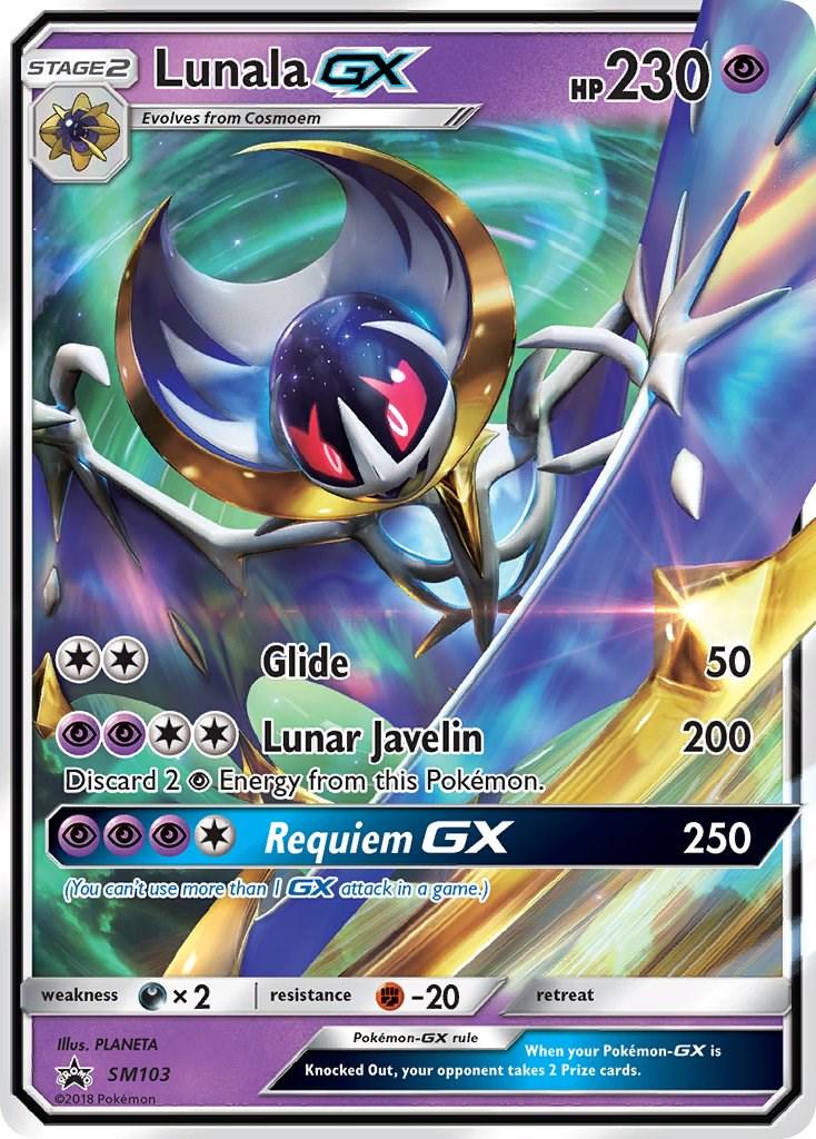 Promo Lunala GX Pokémon card