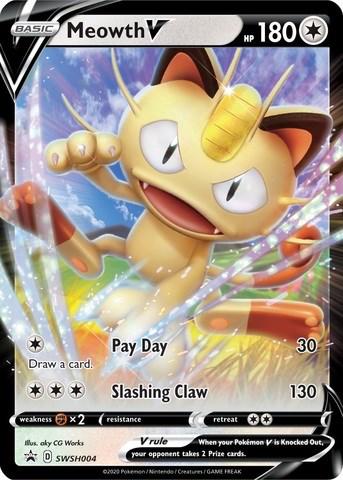 Promo Meowth V Pokémon card