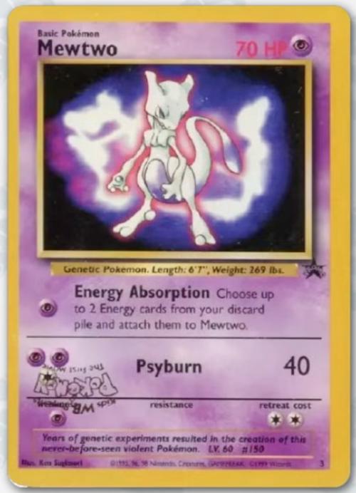 Promo Mewtwo [Inverted-Stamp-Error] Pokémon card