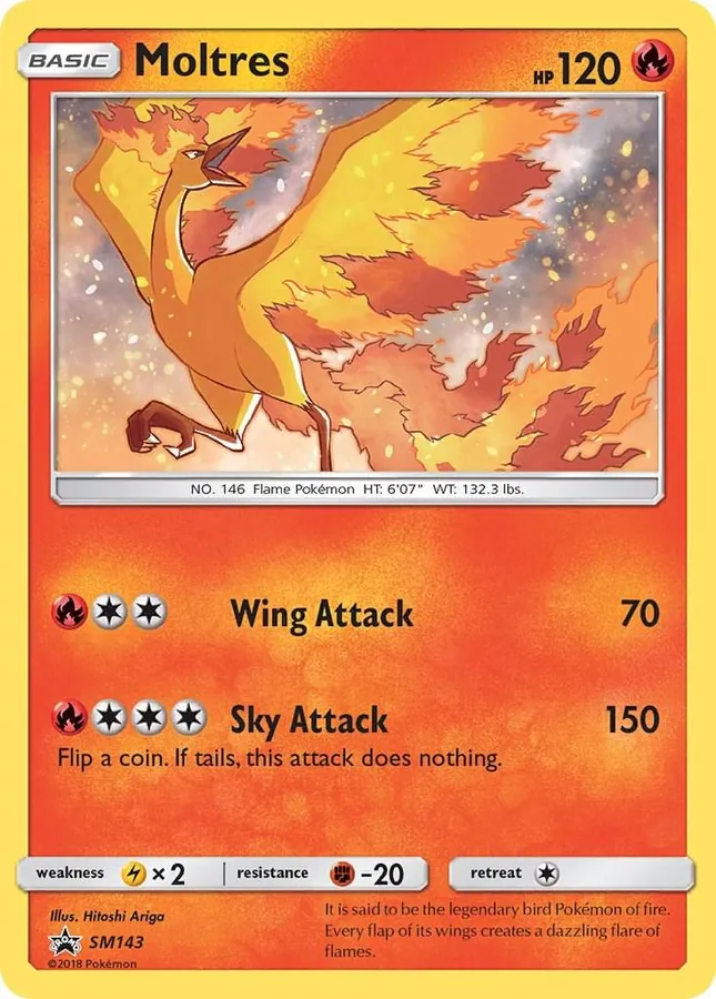 SM Black Star Promos Moltres Pokémon card