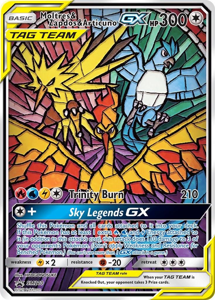 Promo Moltres & Zapdos & Articuno GX Pokémon card
