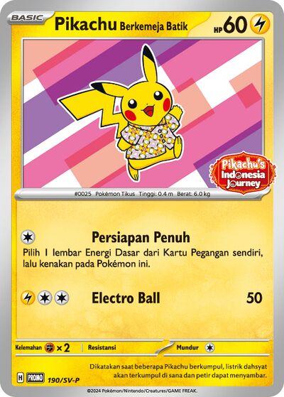 Pikachu Berkemeja Batik