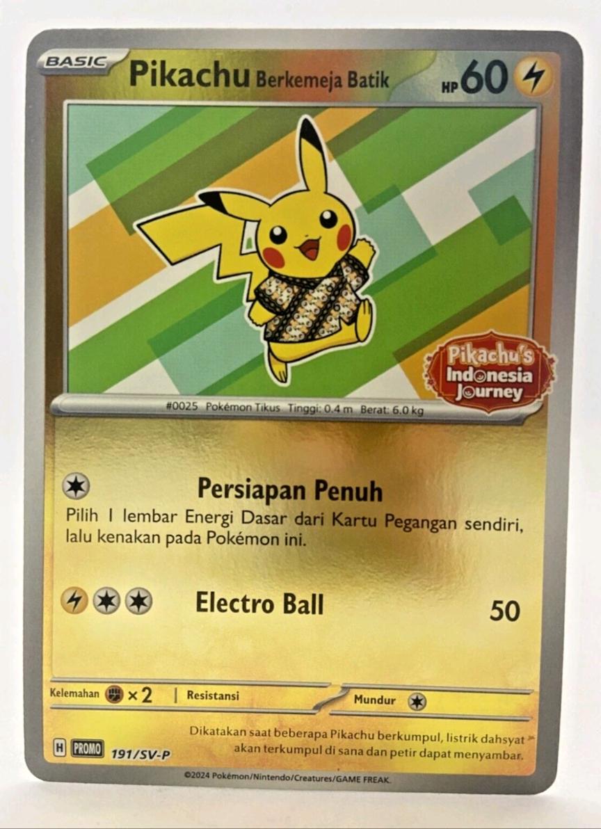 Pikachu Berkemeja Batik