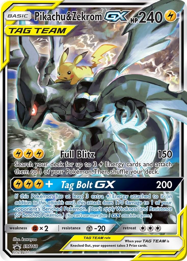Promo Pikachu & Zekrom GX Pokémon card