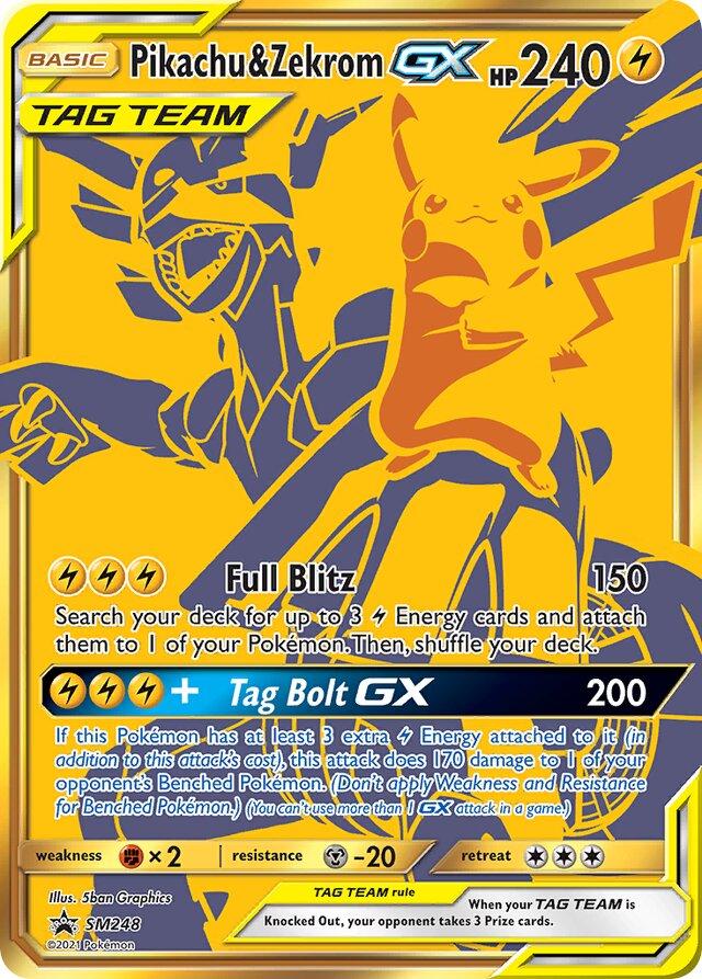 Promo Pikachu & Zekrom GX Pokémon card