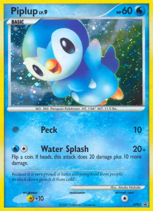 Promo Piplup Pokémon card