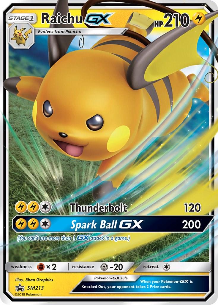 Promo Raichu GX Pokémon card
