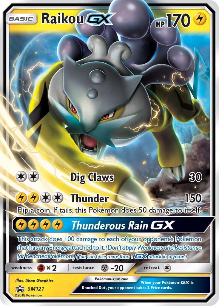 Promo Raikou GX Pokémon card