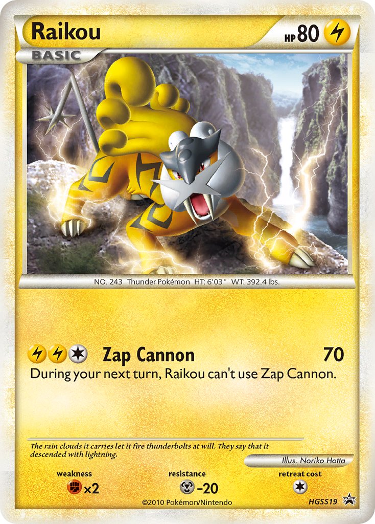 Promo Raikou Pokémon card