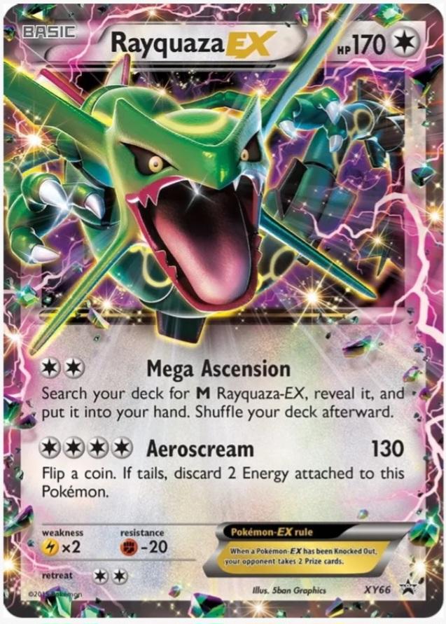 Promo Rayquaza EX Pokémon card