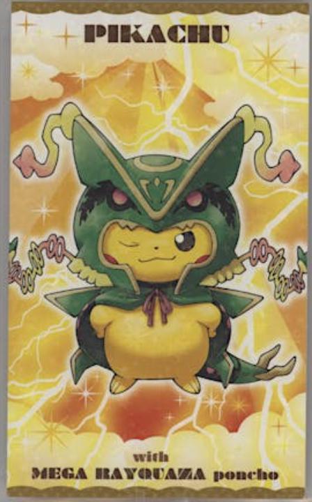 Promo Rayquaza Poncho Wearing Pikachu Pokémon card