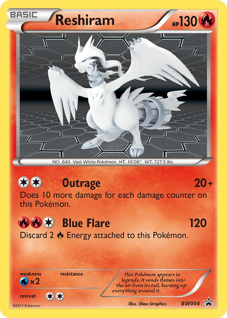 Promo Reshiram Pokémon card
