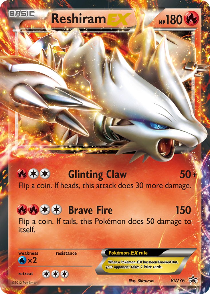 Promo Reshiram EX Pokémon card