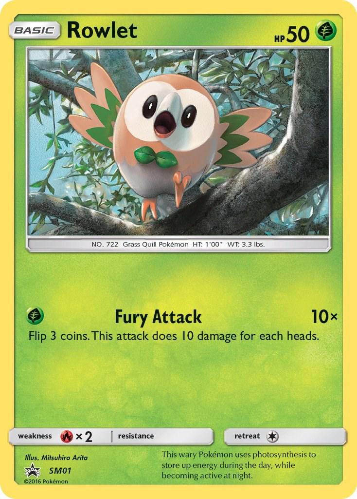 Promo Rowlet Pokémon card