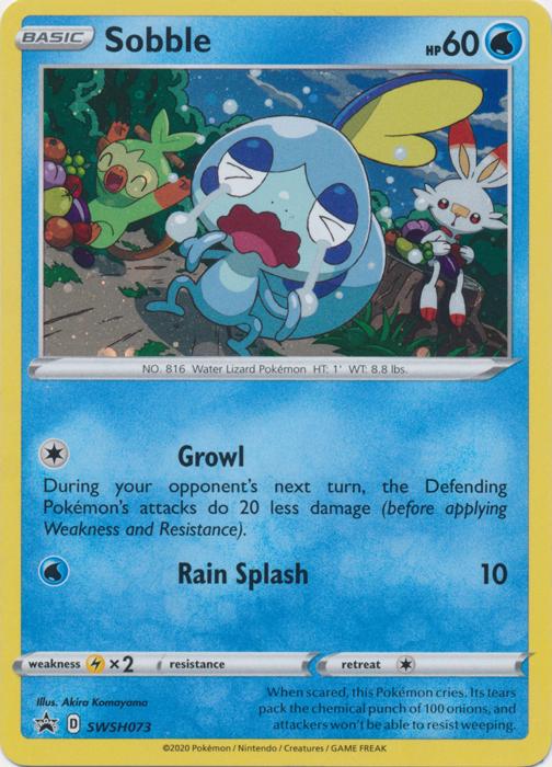 Promo Sobble Pokémon card