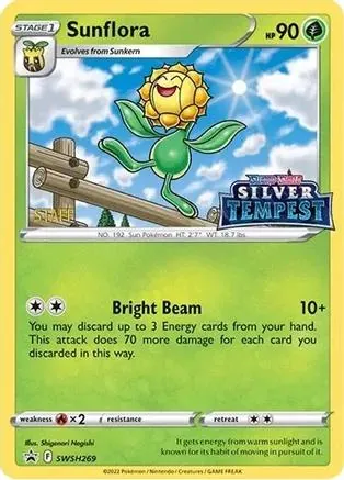 SWSH Black Star Promos Sunflora [Prerelease-Staff] Pokémon card