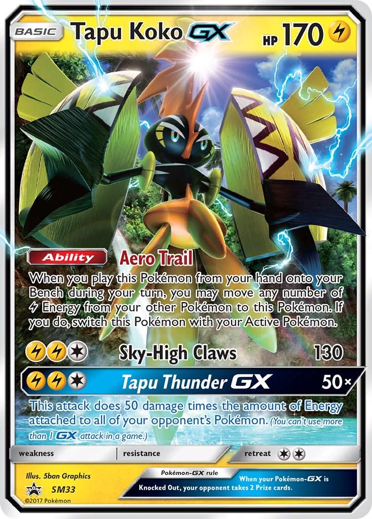 Promo Tapu Koko GX Pokémon card