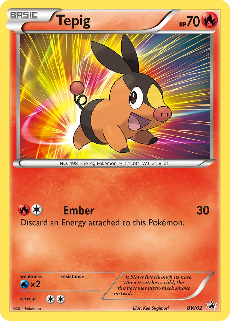 Promo Tepig Pokémon card