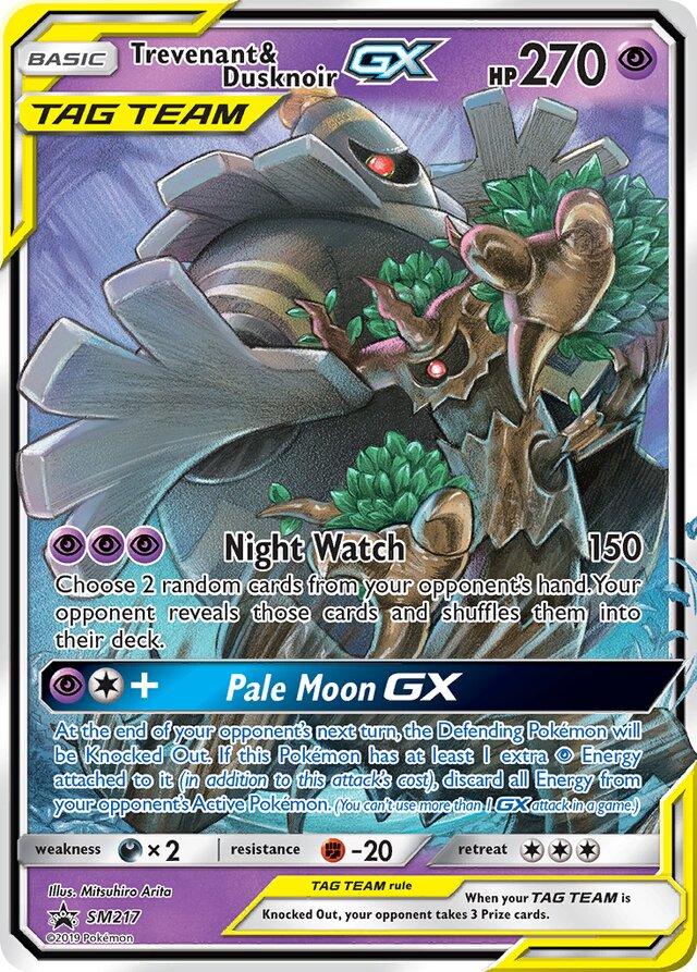 Promo Trevenant & Dusknoir GX Pokémon card