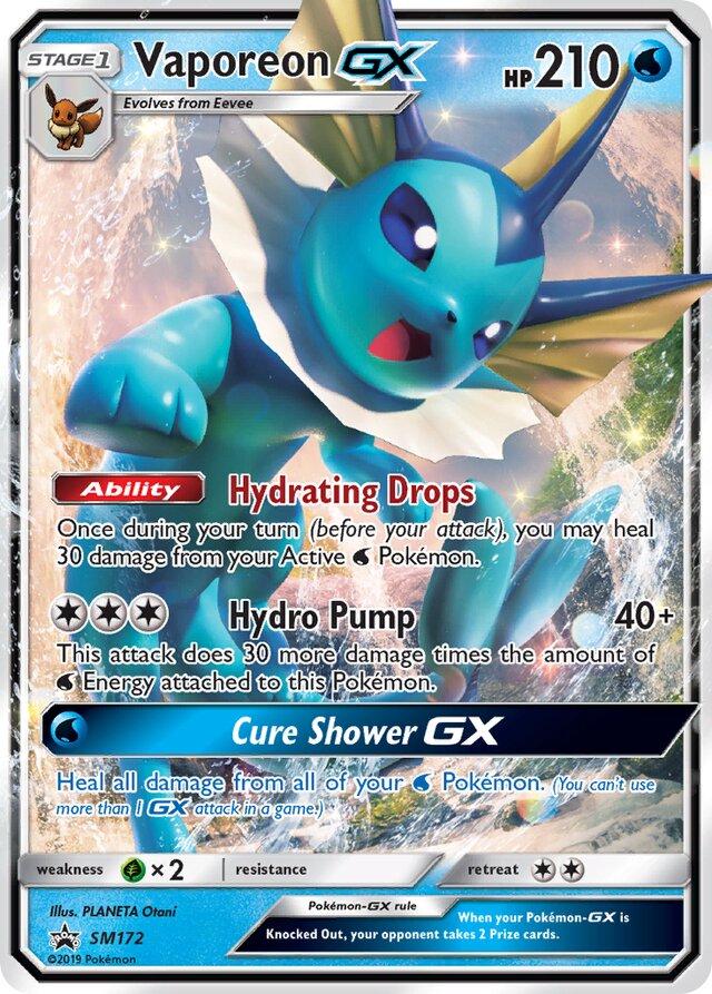 Promo Vaporeon GX Pokémon card