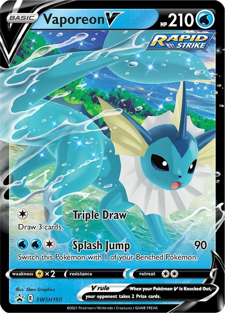 Promo Vaporeon V Pokémon card