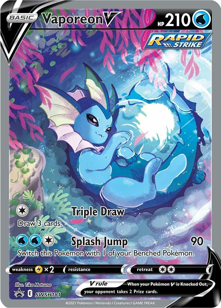 Promo Vaporeon V Pokémon card