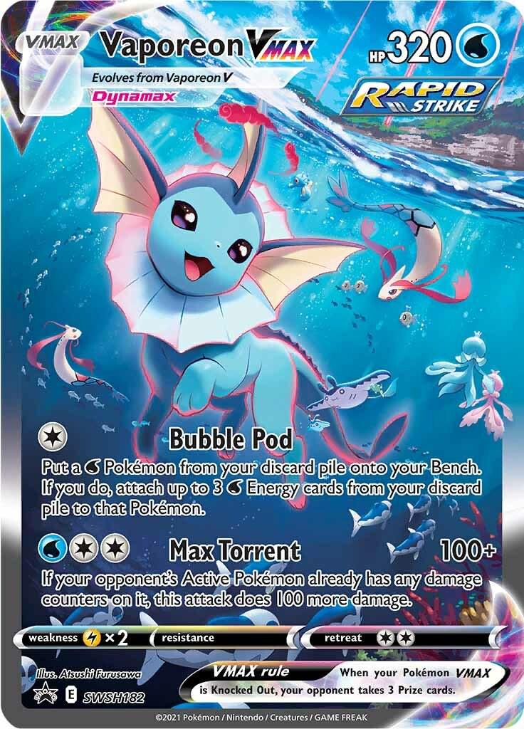 Promo Vaporeon VMAX Pokémon card
