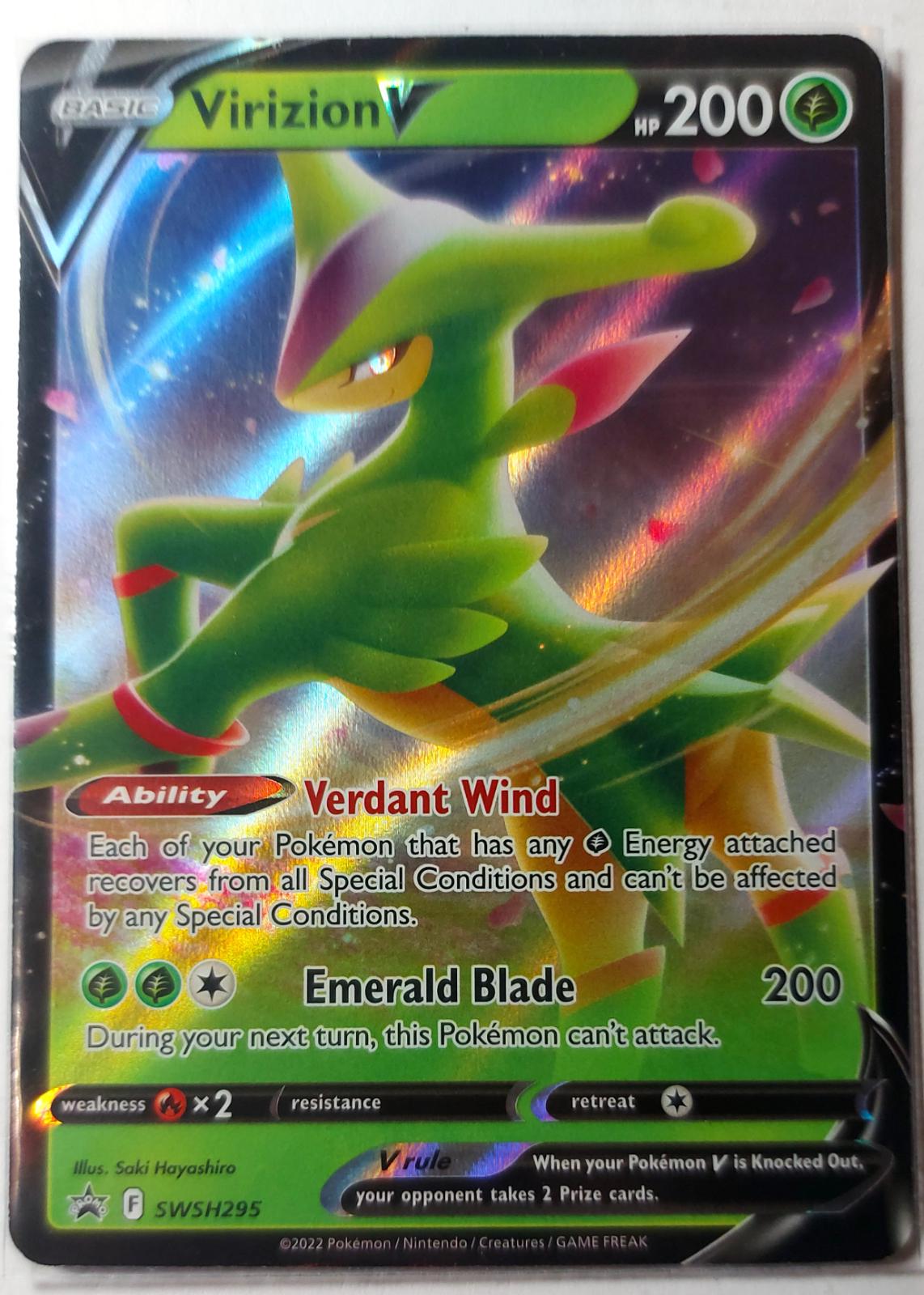 Promo Virizion V Pokémon card