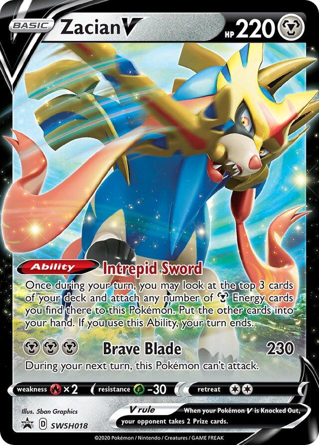 Promo Zacian V Pokémon card