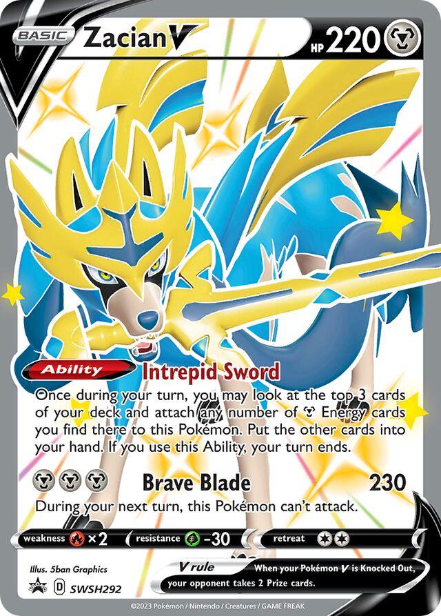 Promo Zacian V Pokémon card