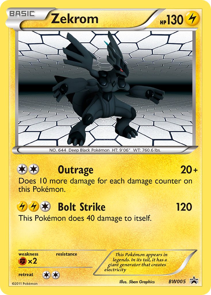 Promo Zekrom Pokémon card