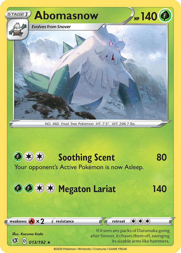 Rebel Clash Abomasnow Pokémon card