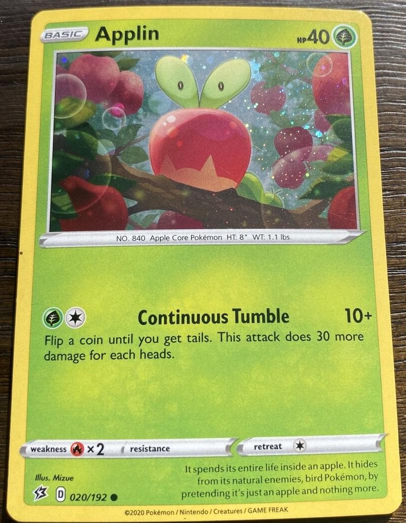 Rebel Clash Applin [Cosmos-Holo] Pokémon card