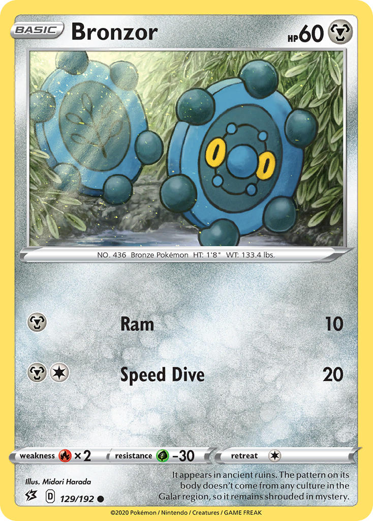 Rebel Clash Bronzor Pokémon card