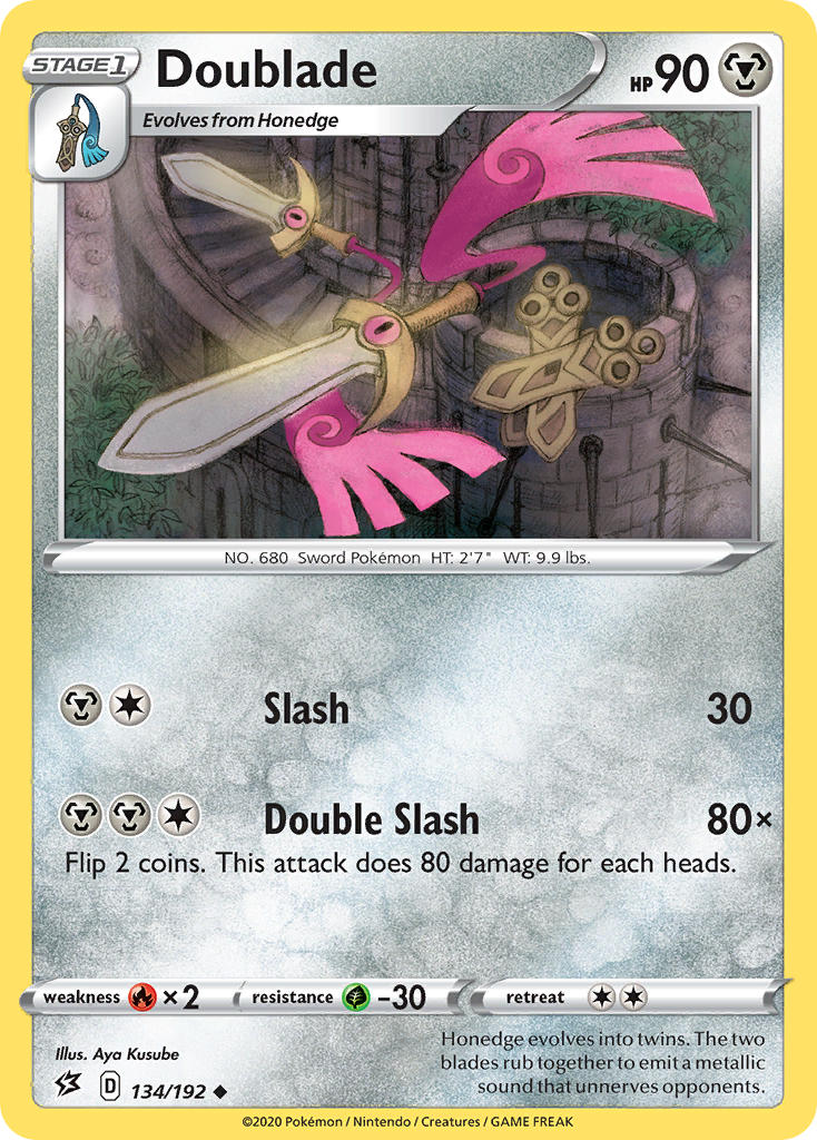 Rebel Clash Doublade Pokémon card