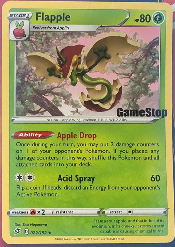 Rebel Clash Flapple [Gamestop-Holo] Pokémon card