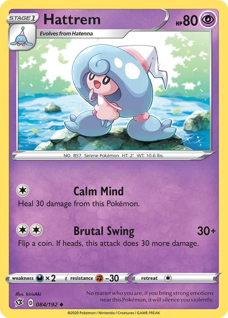 Rebel Clash Hattrem Pokémon card