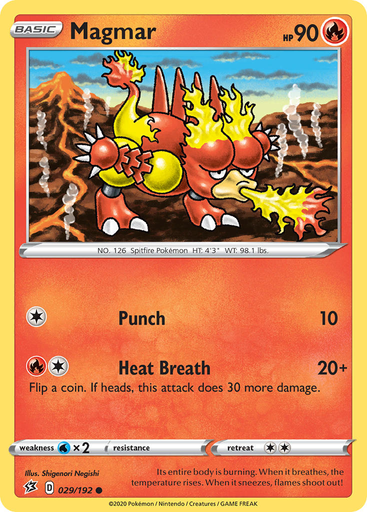 Rebel Clash Magmar Pokémon card