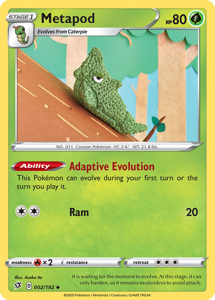 Rebel Clash Metapod Pokémon card