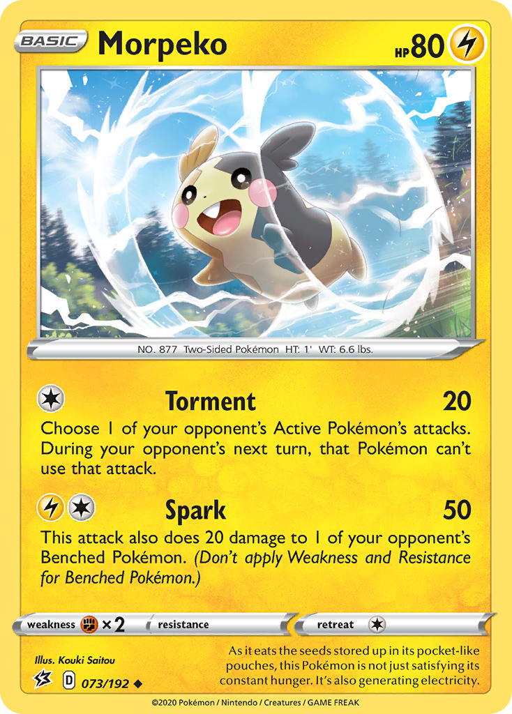 Rebel Clash Morpeko Pokémon card