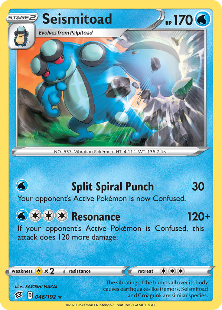 Rebel Clash Seismitoad Pokémon card