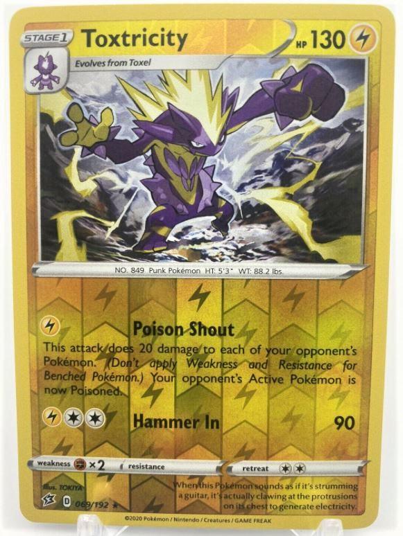 Rebel Clash Toxtricity [Reverse Holo] Pokémon card