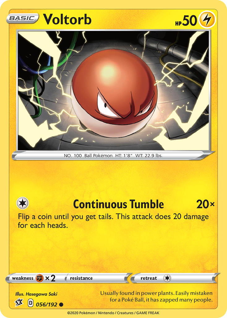 Rebel Clash Voltorb Pokémon card
