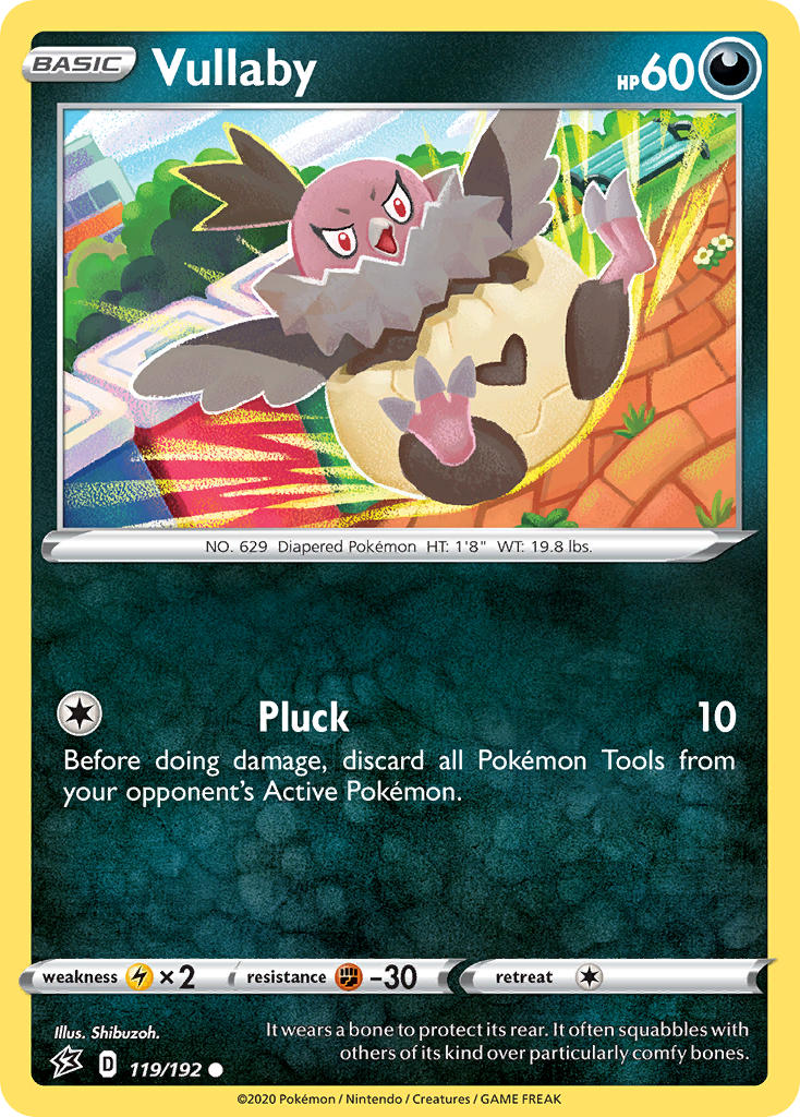 Rebel Clash Vullaby Pokémon card