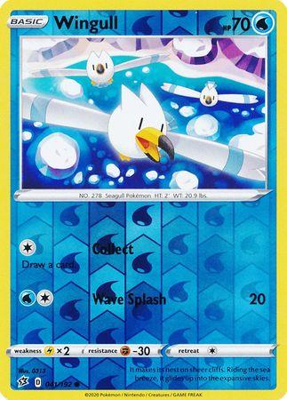 Rebel Clash Wingull [Reverse Holo] Pokémon card
