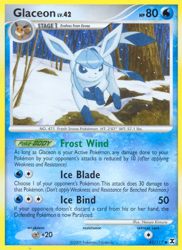 Rising Rivals Glaceon Pokémon card