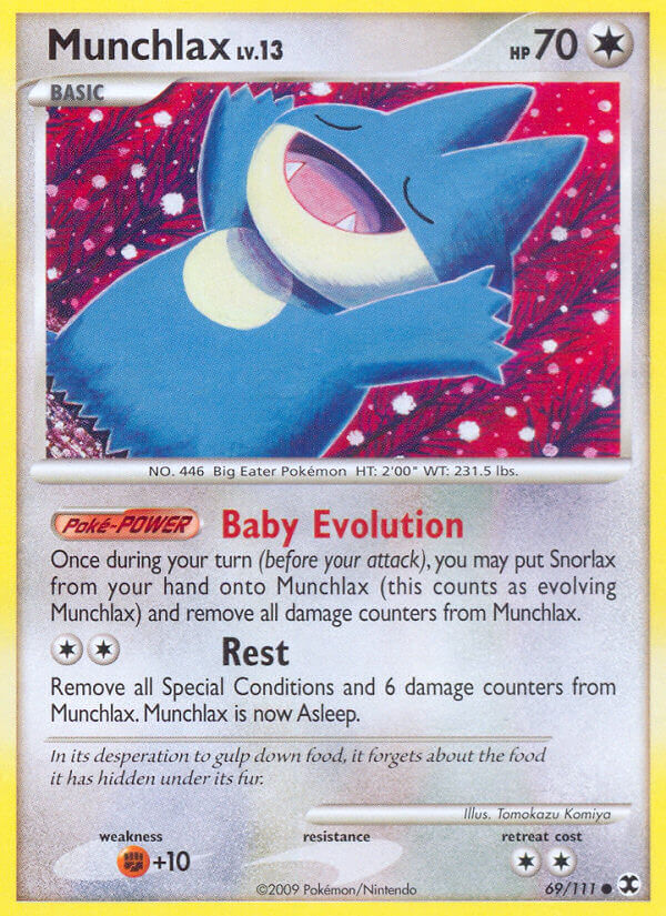 Rising Rivals Munchlax Pokémon card