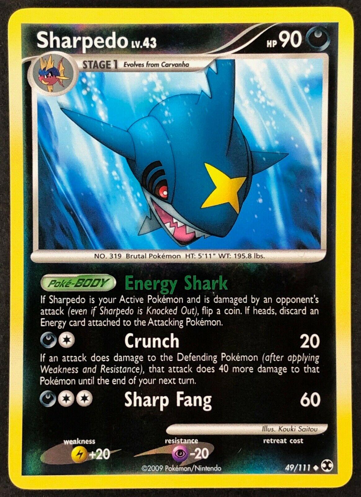 Rising Rivals Sharpedo [Reverse Holo] Pokémon card