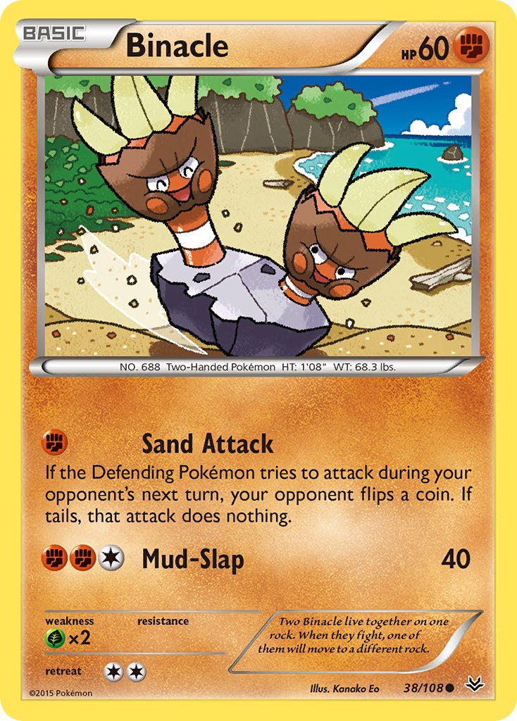 Roaring Skies Binacle Pokémon card